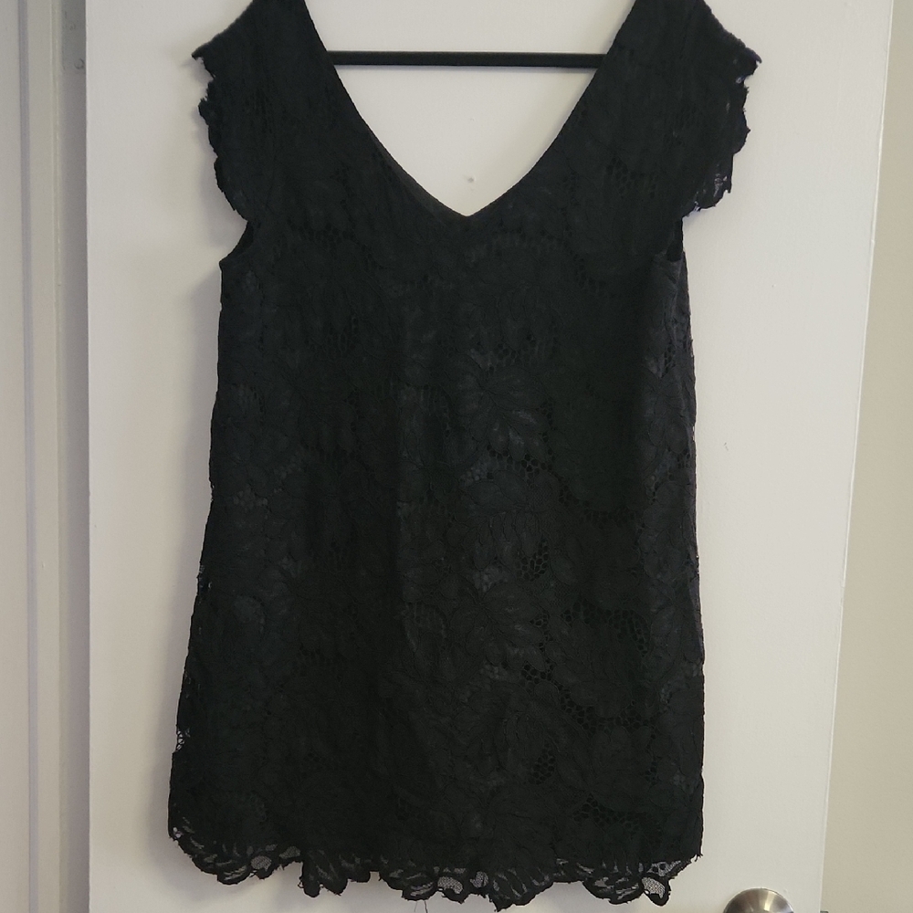 BB Dakota Charcoal Lace Dress